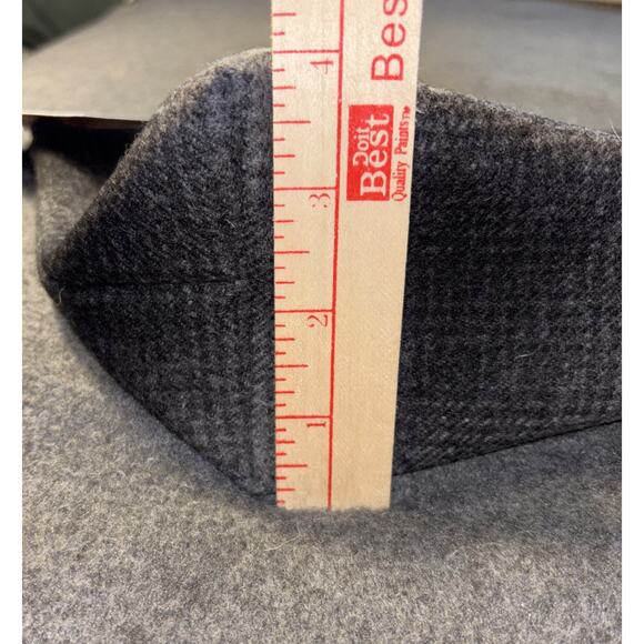 Stormy Kromer Wool Plaid Pouch Large Carbon Black And Gray NWT 13x9x4 - Picture 7 of 7